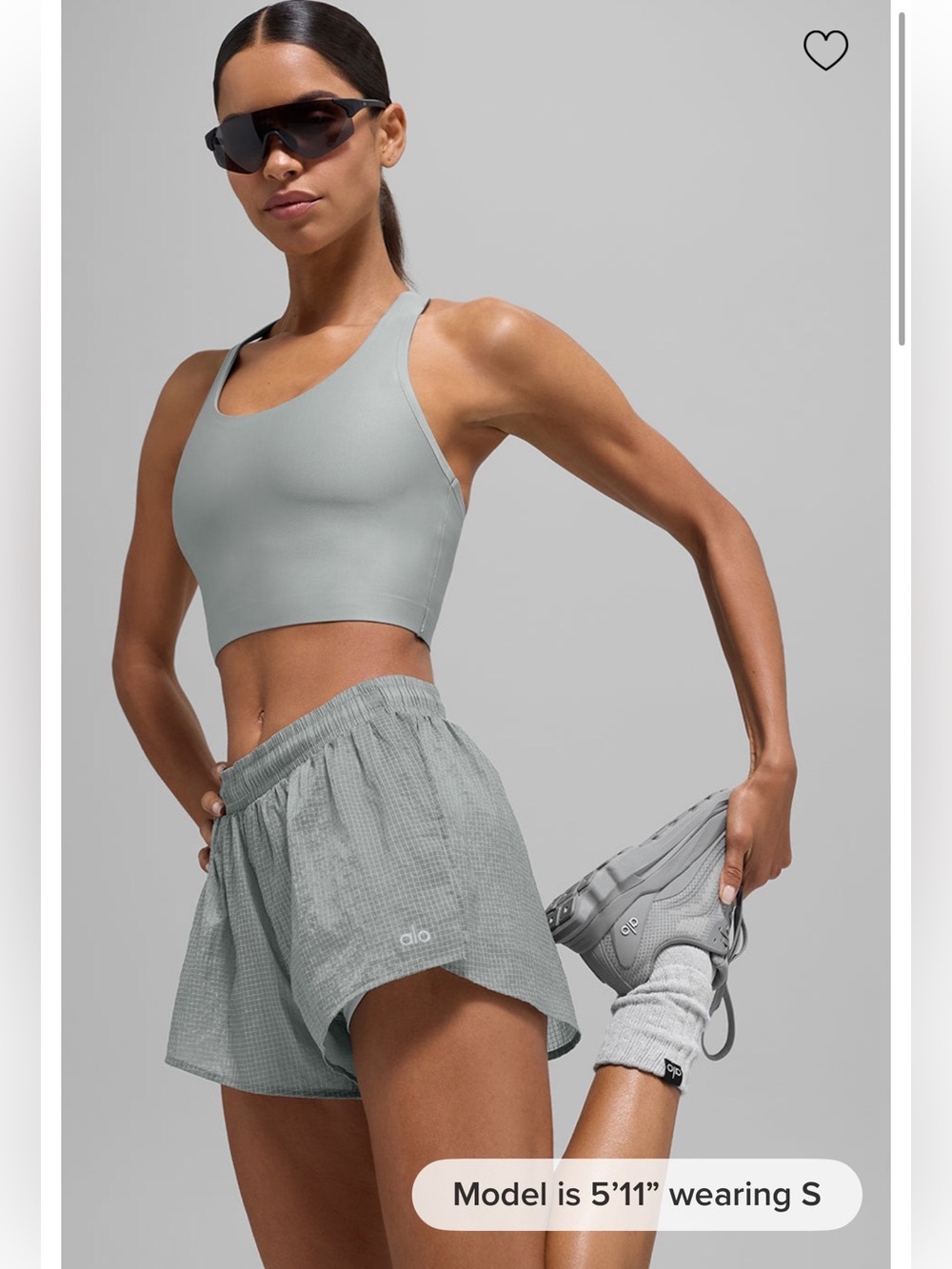 Alo Game Time Shorts, Lunar Grey, XS